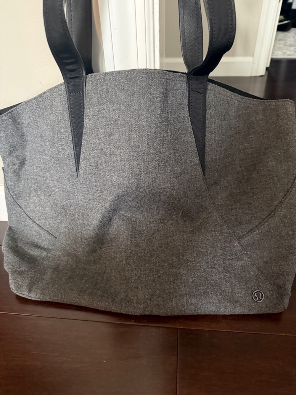 lululemon athletica Gray Tote with Black Handles
